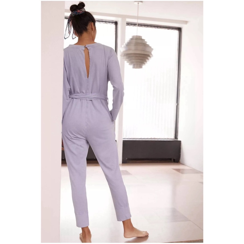 Anthropologie Comfy Knit Jumpsuit Lilac NWT SZ Medium - Picture 4 of 14